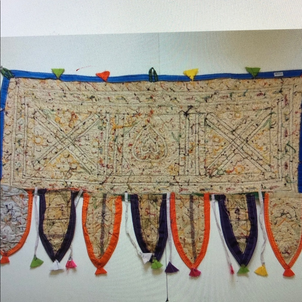 Colorful Embroidered Indian Wall Hanging - Picture 6 of 6